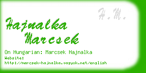 hajnalka marcsek business card